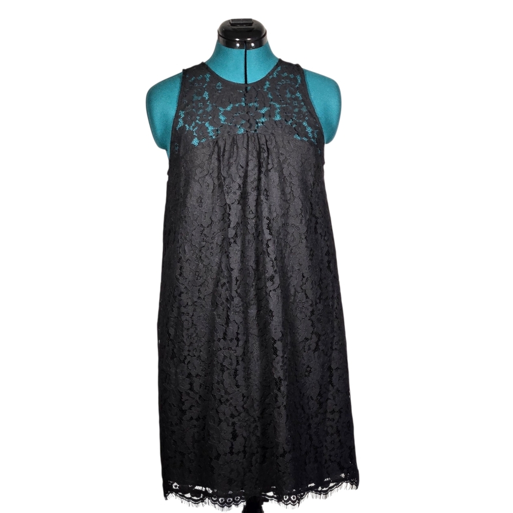 Joie Black Lace Shift Dress Medium Pockets LBD Cocktail